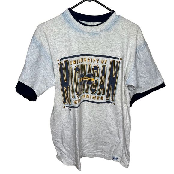 Vintage 90s University of Michigan T Shirt Large - Picture 1 of 6